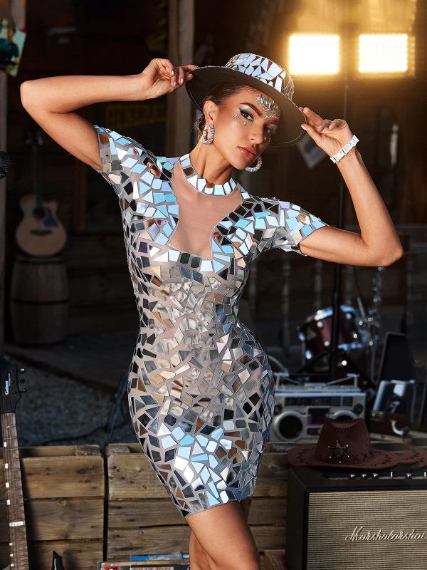 cazmir acrylic mesh mini dress 12