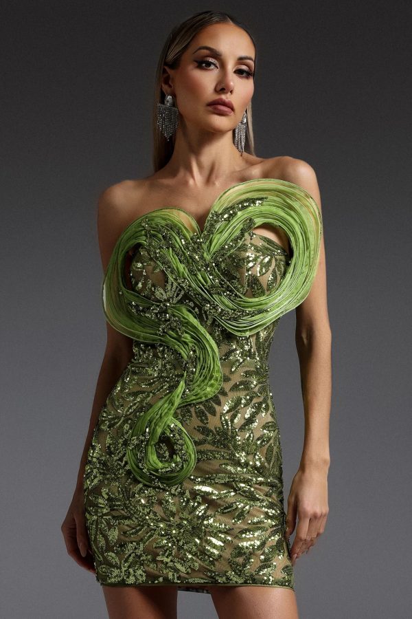della sleeveless sequin mini dress 12