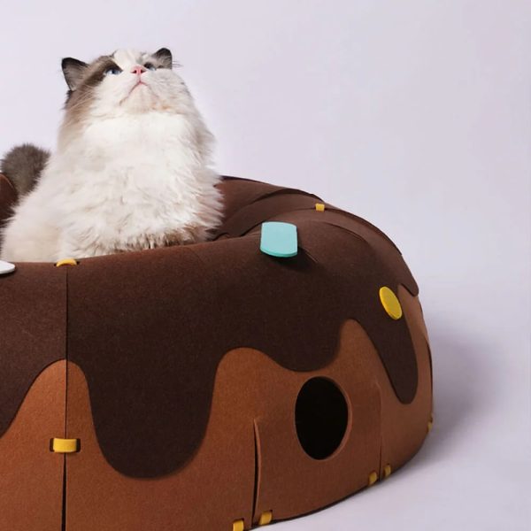 donut shaped felt play tunnel for cats 20