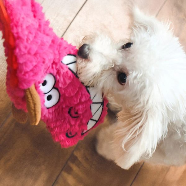 interactive crinkle dragon tug toy for dogs 13