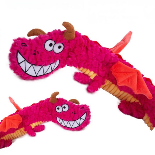 interactive crinkle dragon tug toy for dogs 18