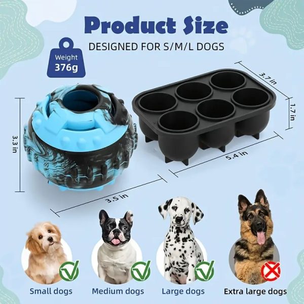 interactive freezable dog treat puzzle ball 12