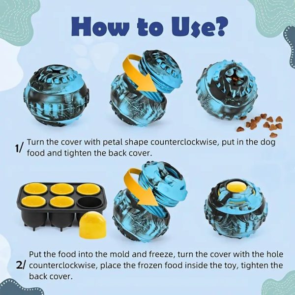 interactive freezable dog treat puzzle ball 13