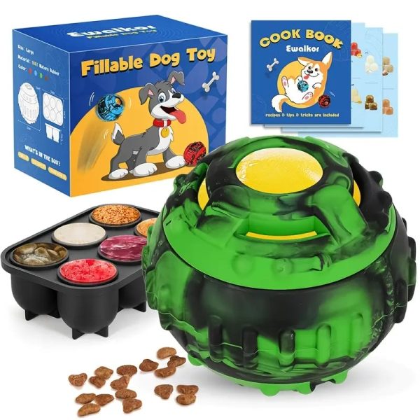 interactive freezable dog treat puzzle ball 18