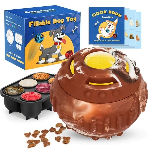 interactive freezable dog treat puzzle ball 19