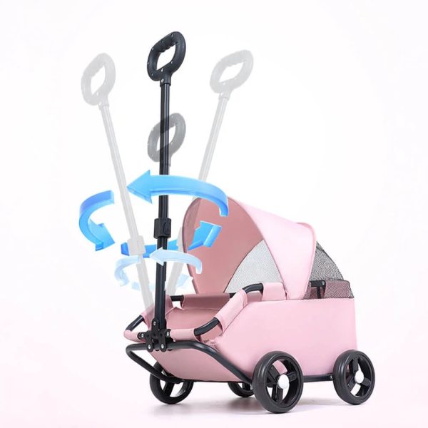 lightweight compact foldable pet stroller with sunshade canopy 16