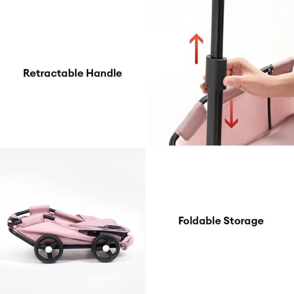 lightweight compact foldable pet stroller with sunshade canopy 17