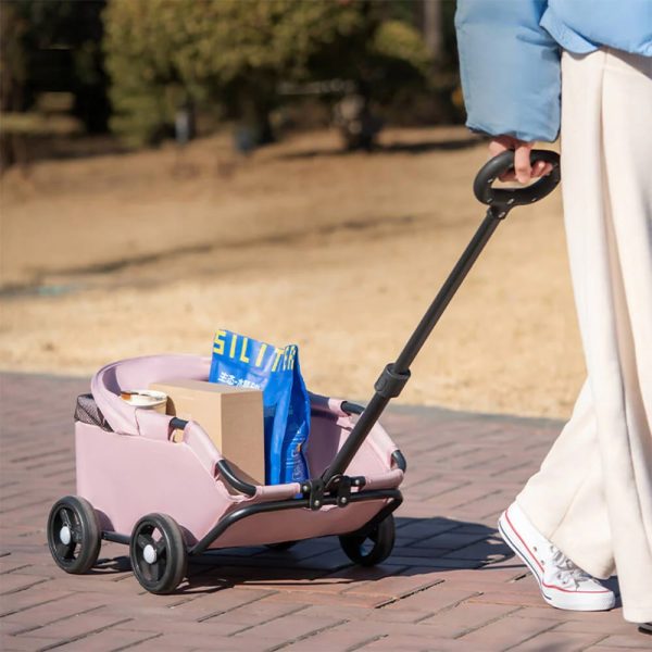 lightweight compact foldable pet stroller with sunshade canopy 19