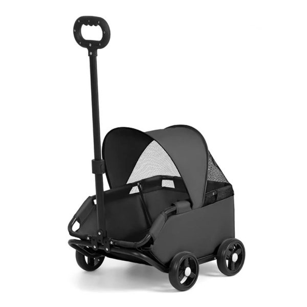 lightweight compact foldable pet stroller with sunshade canopy 21