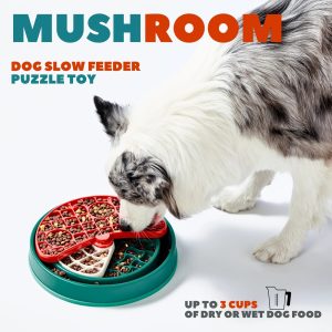 mushroom shaped slow feeder dog bowl 11 mushroom shaped slow feeder dog bowl 11