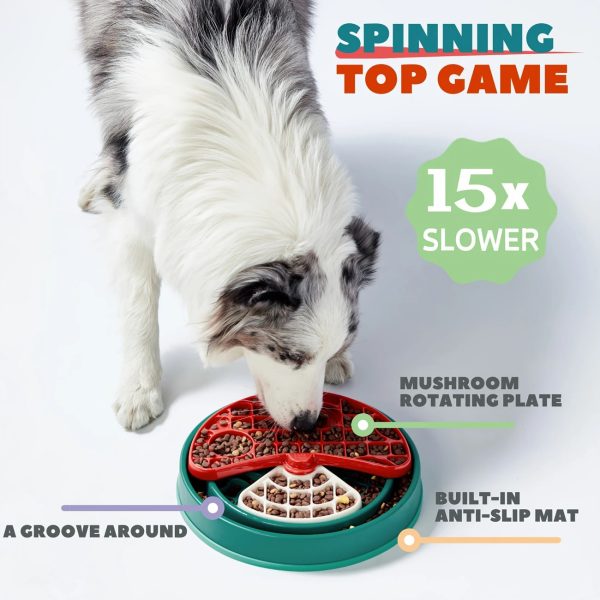 mushroom shaped slow feeder dog bowl 13