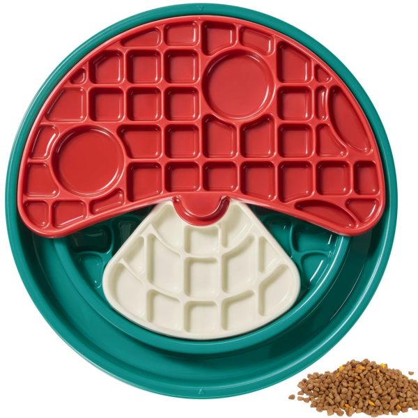 mushroom shaped slow feeder dog bowl 18