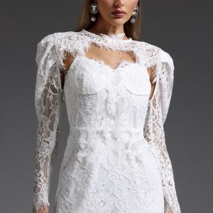 olga lace floral mini dress 11
