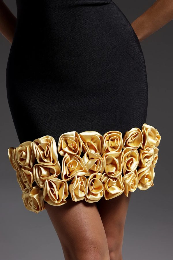 oly sleeveless flowers bandage mini dress 15