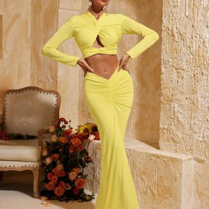 perssis twisted ruched skirt set 11 perssis twisted ruched skirt set 11