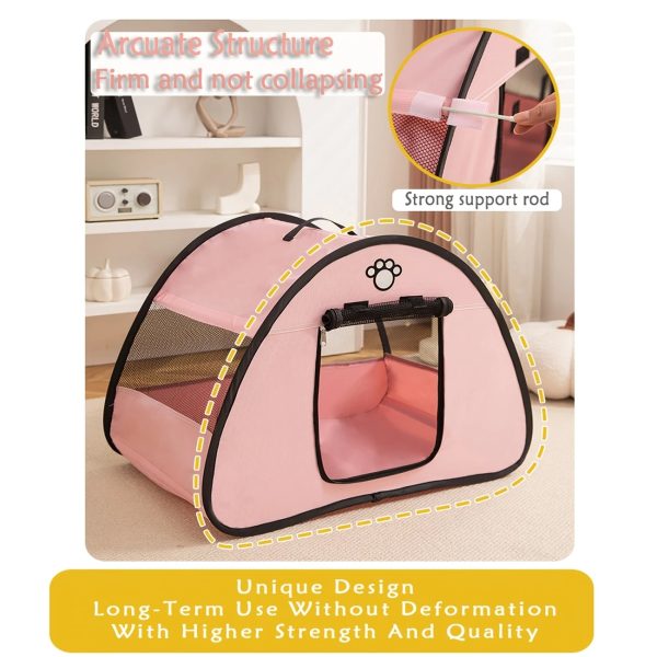 portable foldable paw print oxford cloth pet tent 13