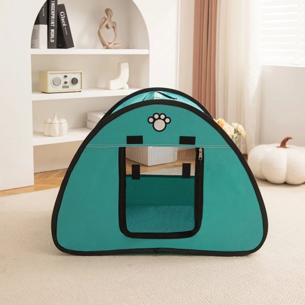 portable foldable paw print oxford cloth pet tent 17