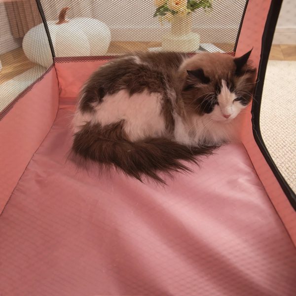 portable foldable paw print oxford cloth pet tent 19