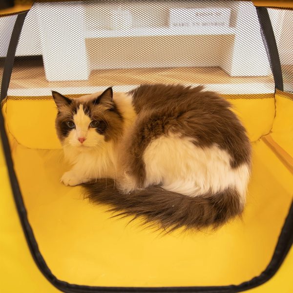 portable foldable paw print oxford cloth pet tent 21