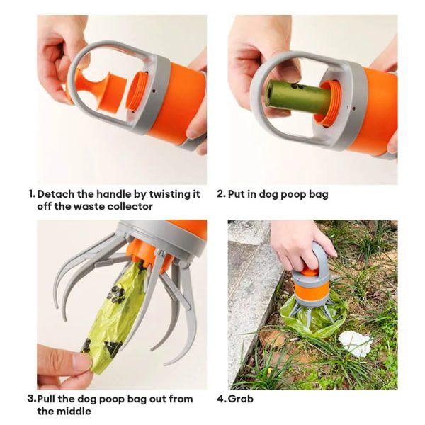 portable outdoor cleaning six claw clip dog poop scooper 14