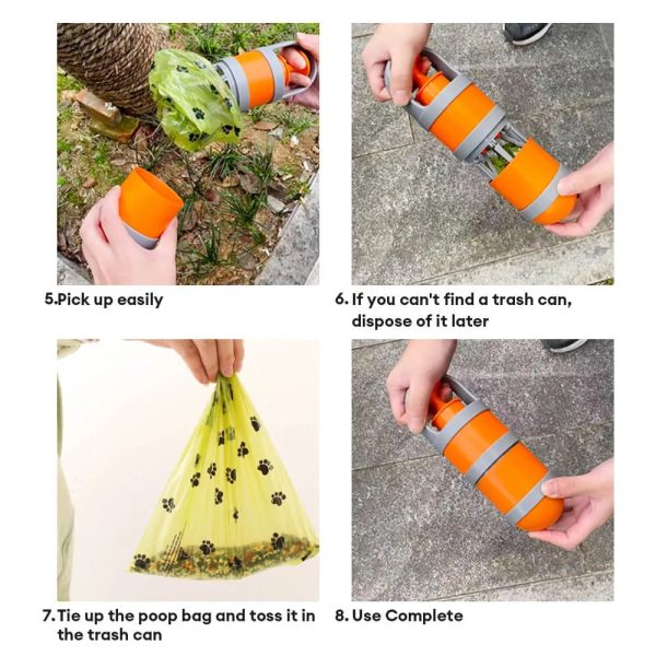 portable outdoor cleaning six claw clip dog poop scooper 15