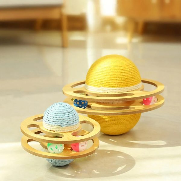 sisal scratching ball interactive cat toy 14