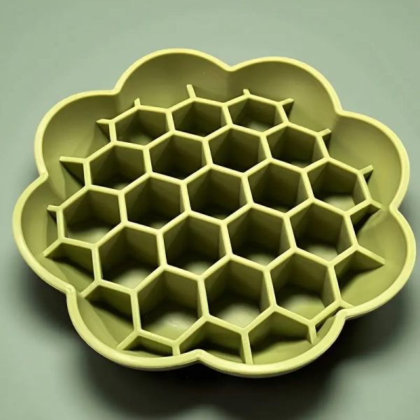 sunflower honeycomb design durable dog slow feeding bowl 15