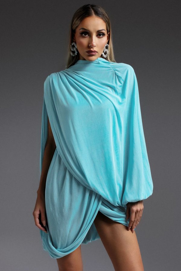 ternan long sleeve fold splice mini dress 12