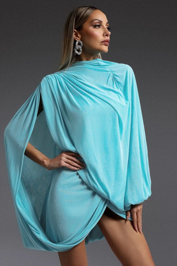 ternan long sleeve fold splice mini dress 13