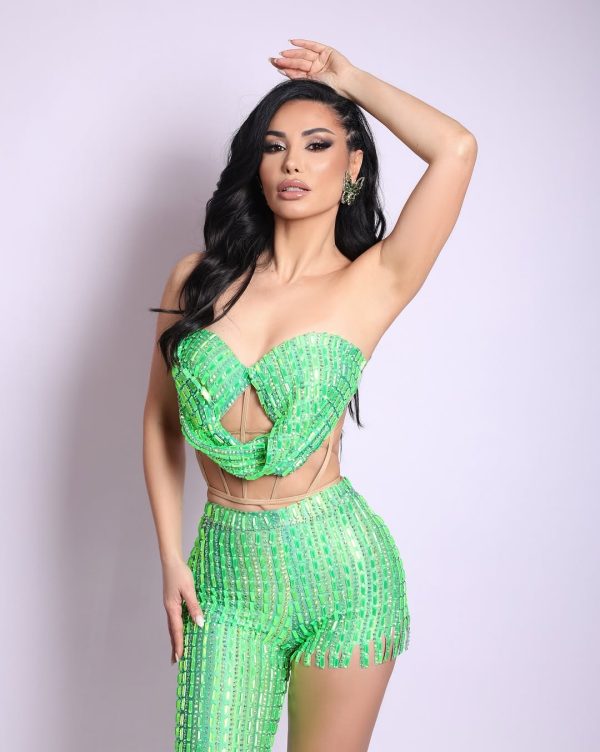tolliver crystal two piece set in green 17