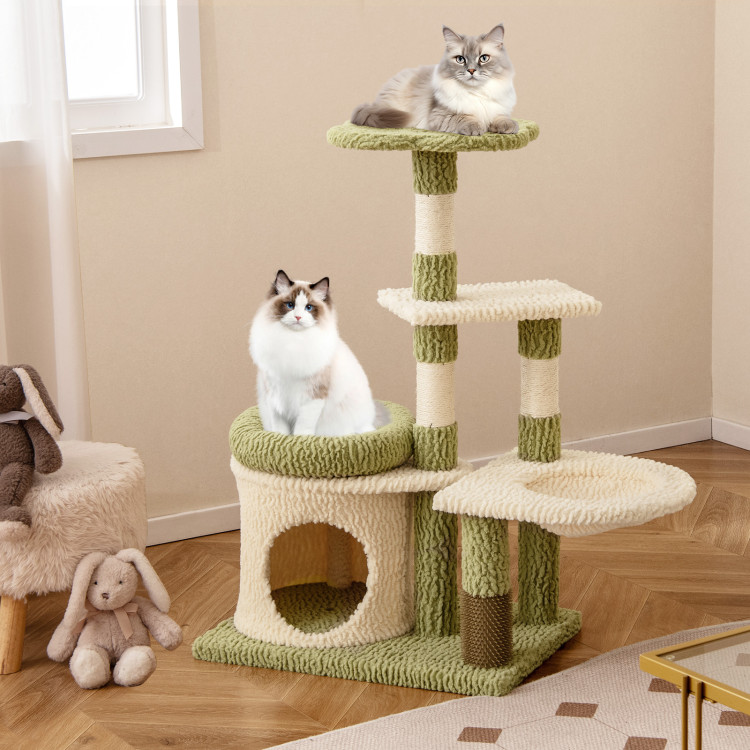 38 multi level aesthetic cat tree with condo & snug hammock 11