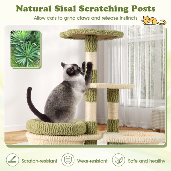 38 multi level aesthetic cat tree with condo & snug hammock 15