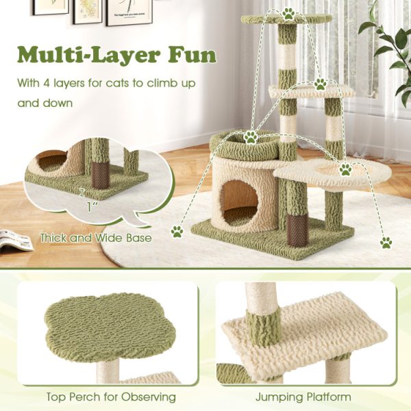 38 multi level aesthetic cat tree with condo & snug hammock 17