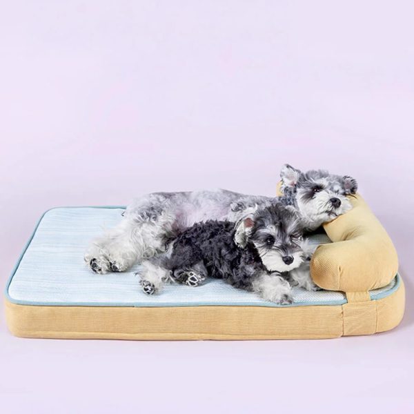 all season breathable orthopedic dog bed with waterproof liner & pillow 12