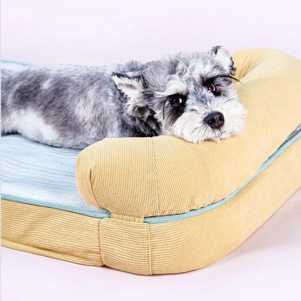 all season breathable orthopedic dog bed with waterproof liner & pillow 13