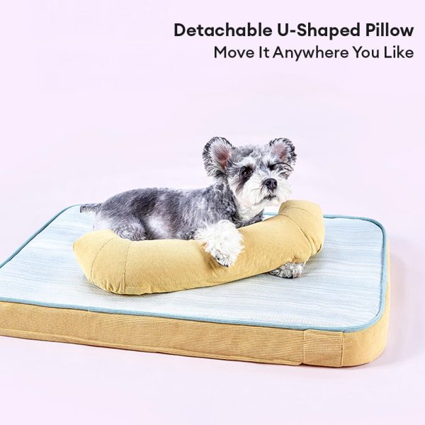 all season breathable orthopedic dog bed with waterproof liner & pillow 19