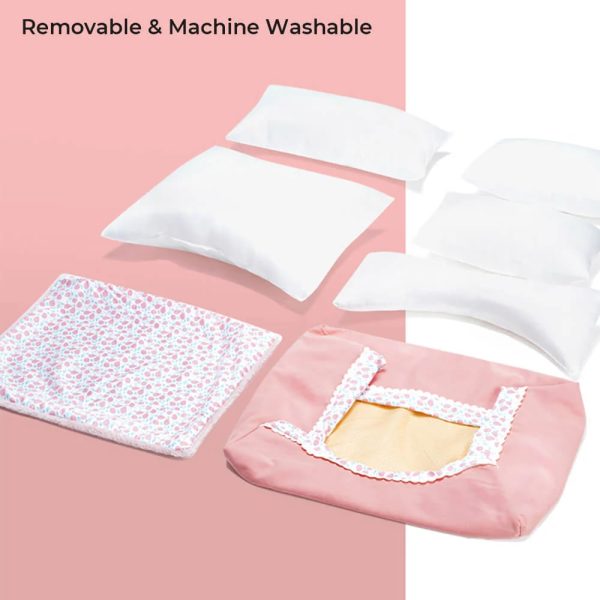 all season cozy washable floral cotton dog & cat bed 16