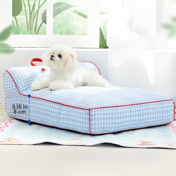 chequerboard breathable scratch resistant spine protection dog bed 16