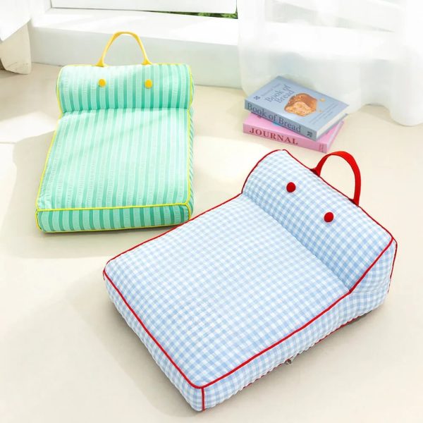 chequerboard breathable scratch resistant spine protection dog bed 22