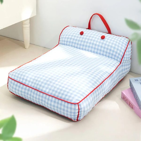 chequerboard breathable scratch resistant spine protection dog bed 23