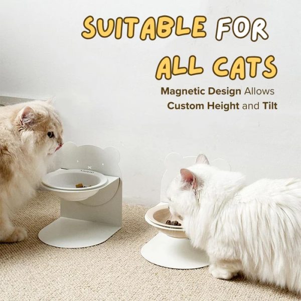 magnetic ceramic cat bowl 19