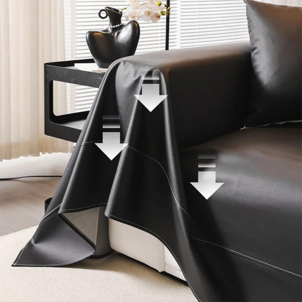 modern faux leather anti scratch throw sofa cover 16