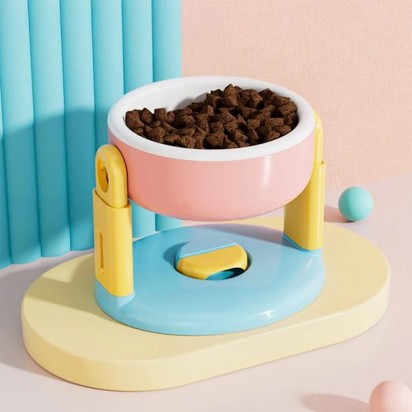 neck protection adjustable raised pet bowl with anti slip suction base 13