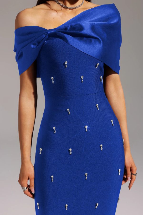 palez sleeveless one shoulder diamond bow bandage maxi dress in blue 15