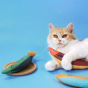 realistic colorful fish self play catnip cat toys 11