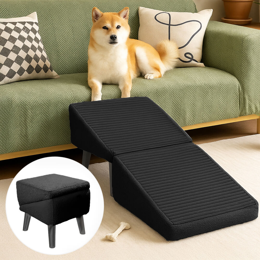 2 in 1 convertible wooden home step stool dog ramp stairs 11