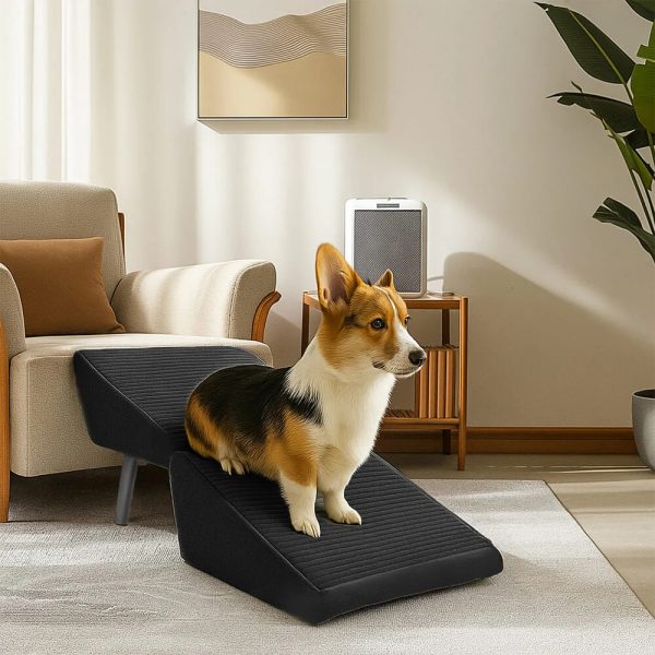 2 in 1 convertible wooden home step stool dog ramp stairs 15