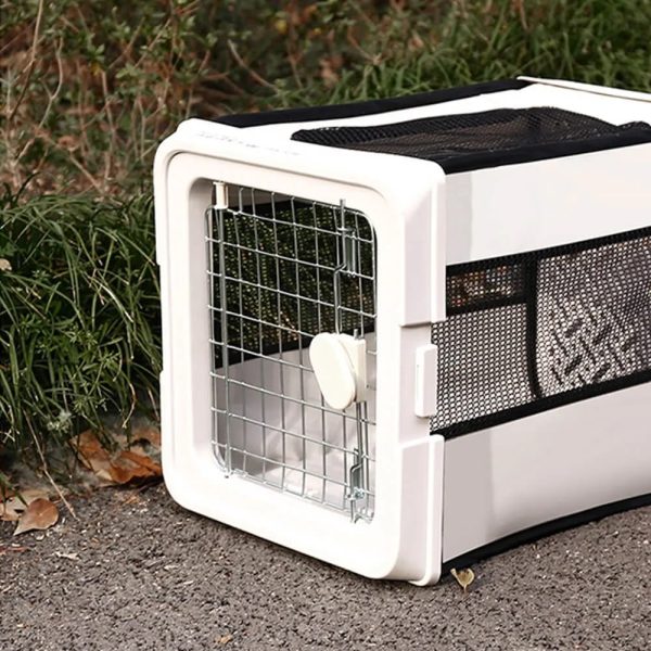 breathable foldable hard shell pet carrier crate for cats & small dogs 18