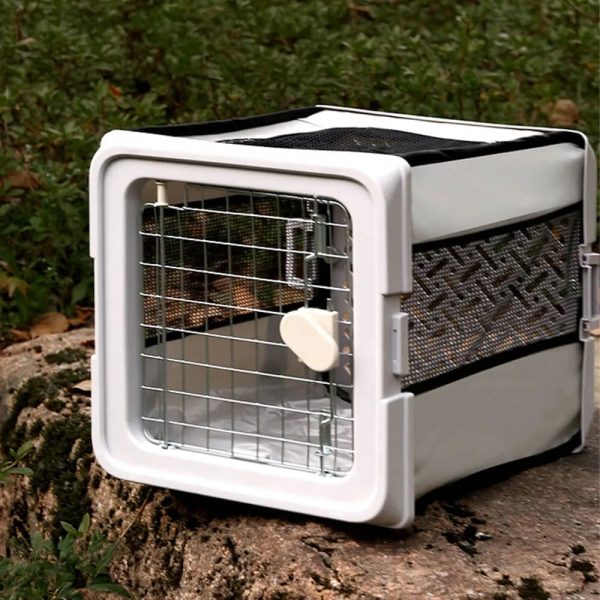 breathable foldable hard shell pet carrier crate for cats & small dogs 20