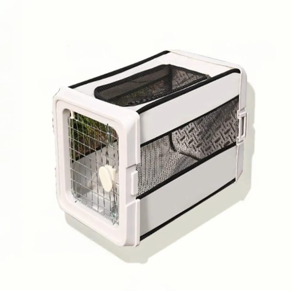 breathable foldable hard shell pet carrier crate for cats & small dogs 21